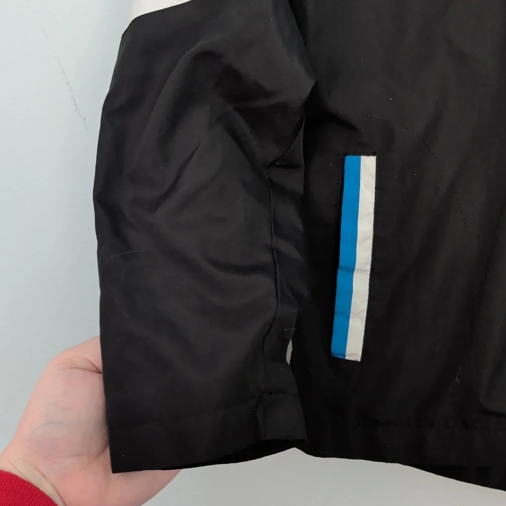 Nike Kids Windbreaker Zipper Jacket Black Blue Gray Size 7